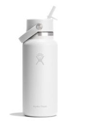 32 oz Flex Straw Cap White