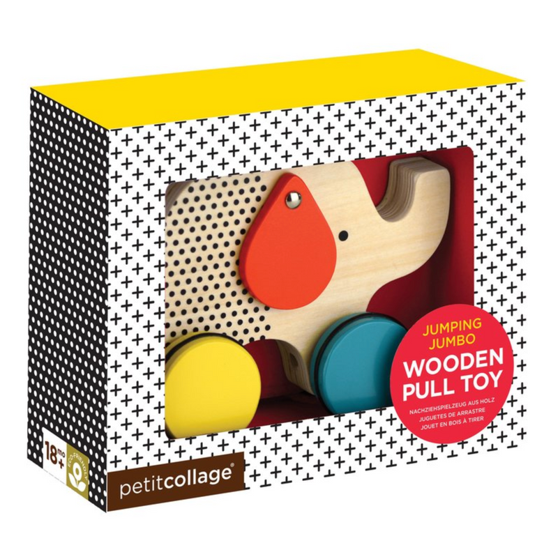 Jumping Jumbo Wooden Pull Along Toy