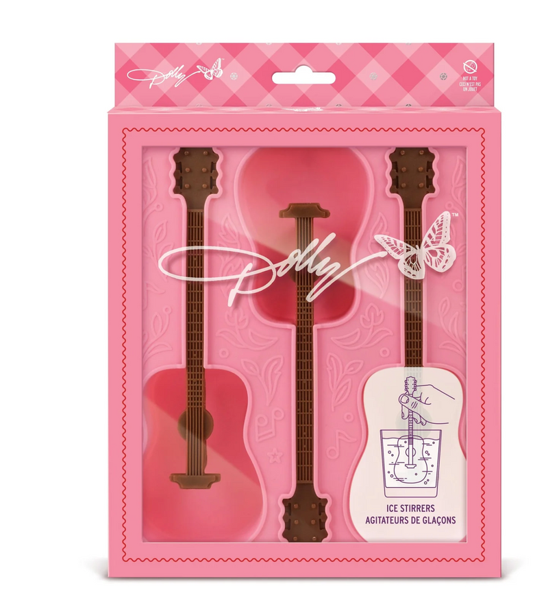 Dolly Parton Ice Mold Tray | Guitar Ice Stirrers
