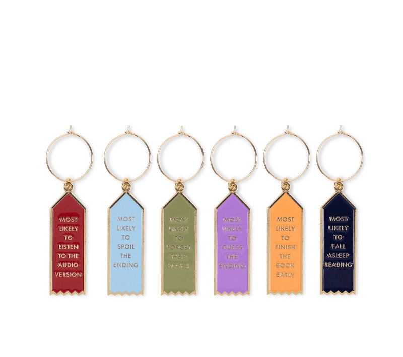 Book Club Wine Charm Set