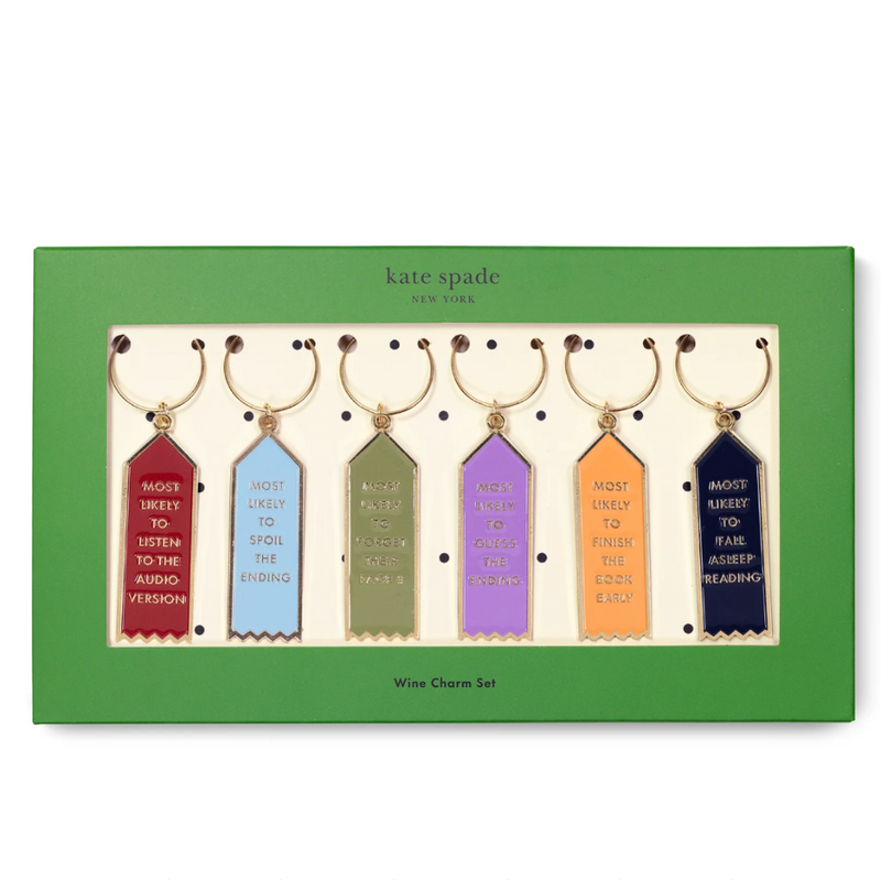 Book Club Wine Charm Set