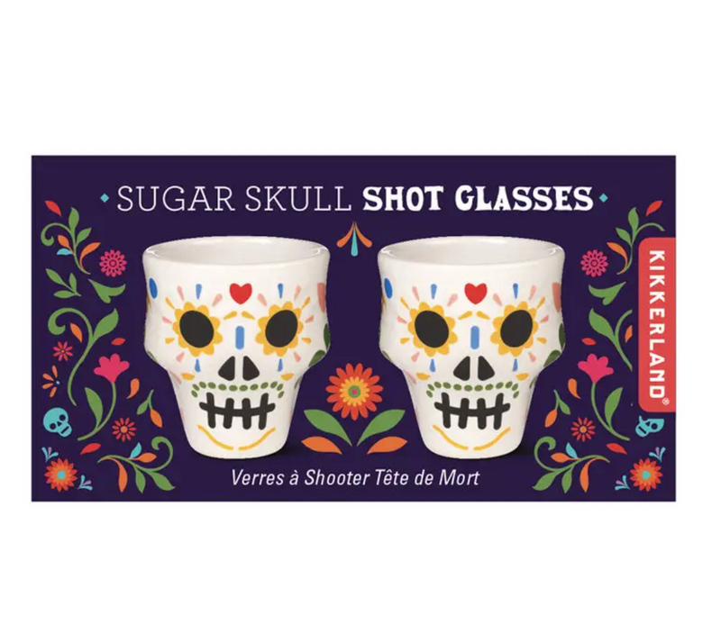 Sugar Skull Shot Glass Set Of 2