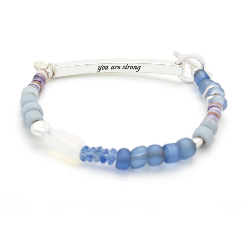 Hidden Message Bracelet - Strong/Opalite/Silver