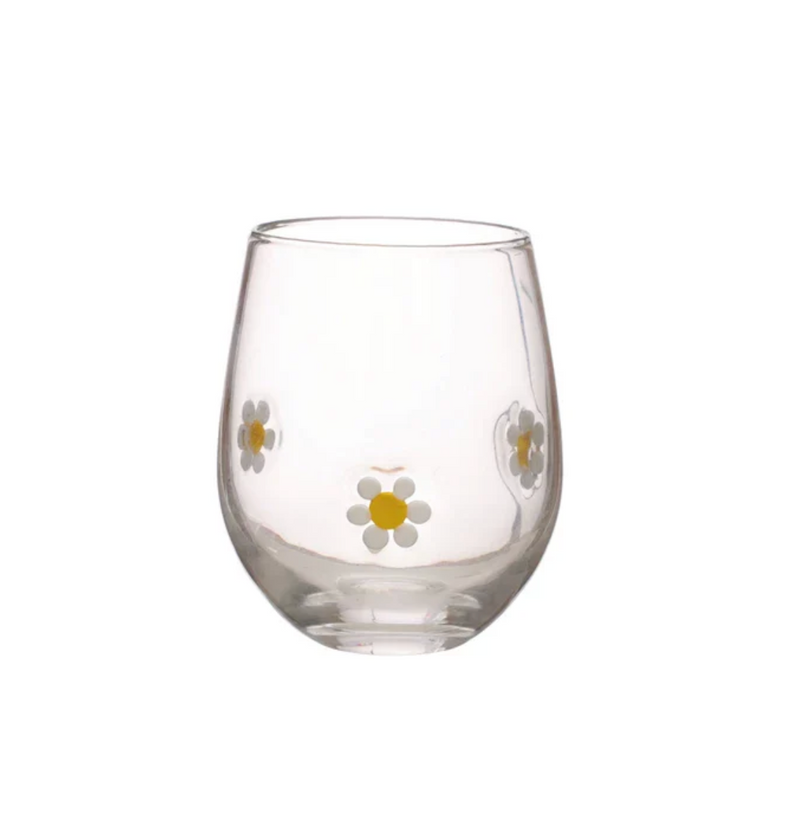 Daisy Icon Drinking Glass