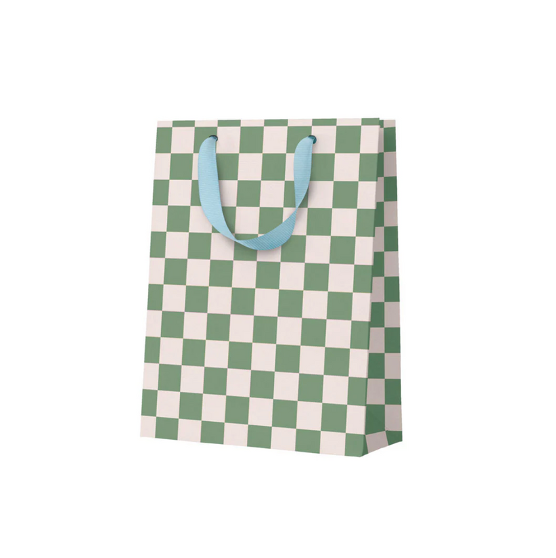 Khaki Checkerboard Small Gift Bag