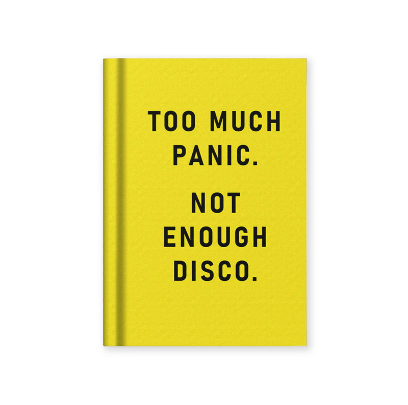 Too Much Panic, Not Enough Disco Fabric Hardback Notebook