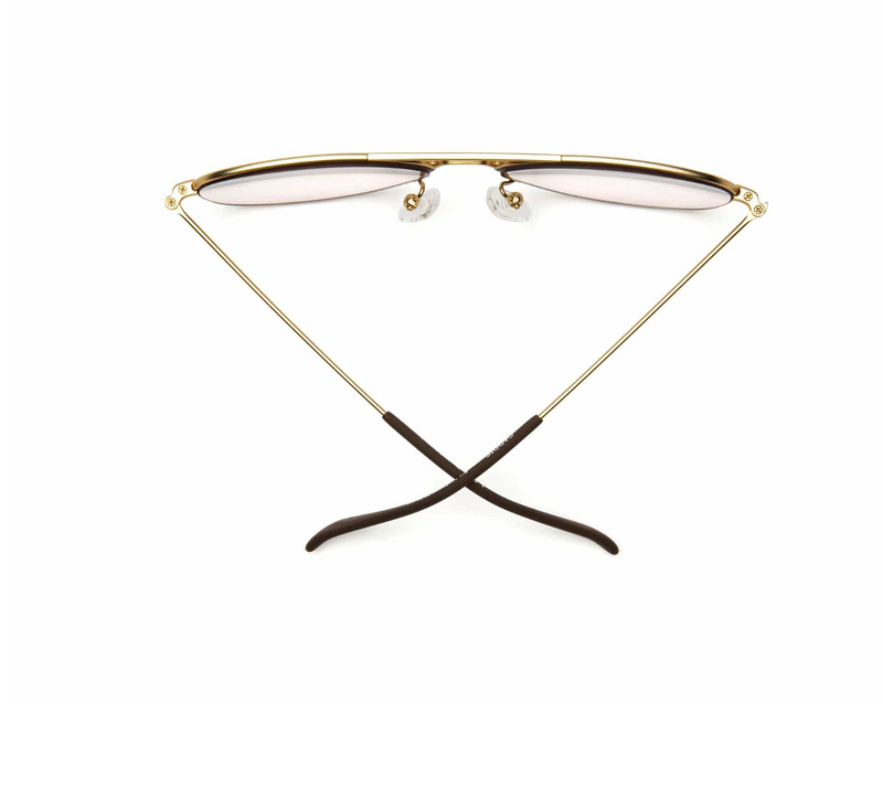 Mabuhay Reading Glasses | Matte Gold Charcoal