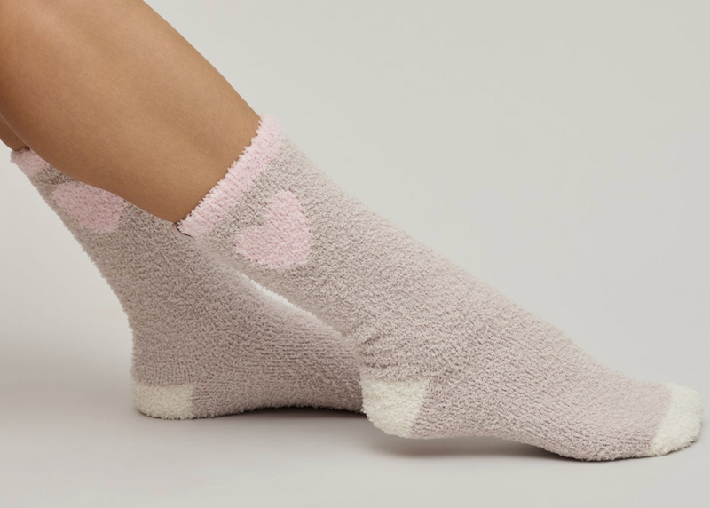 CozyChic® Color Block Heart Socks