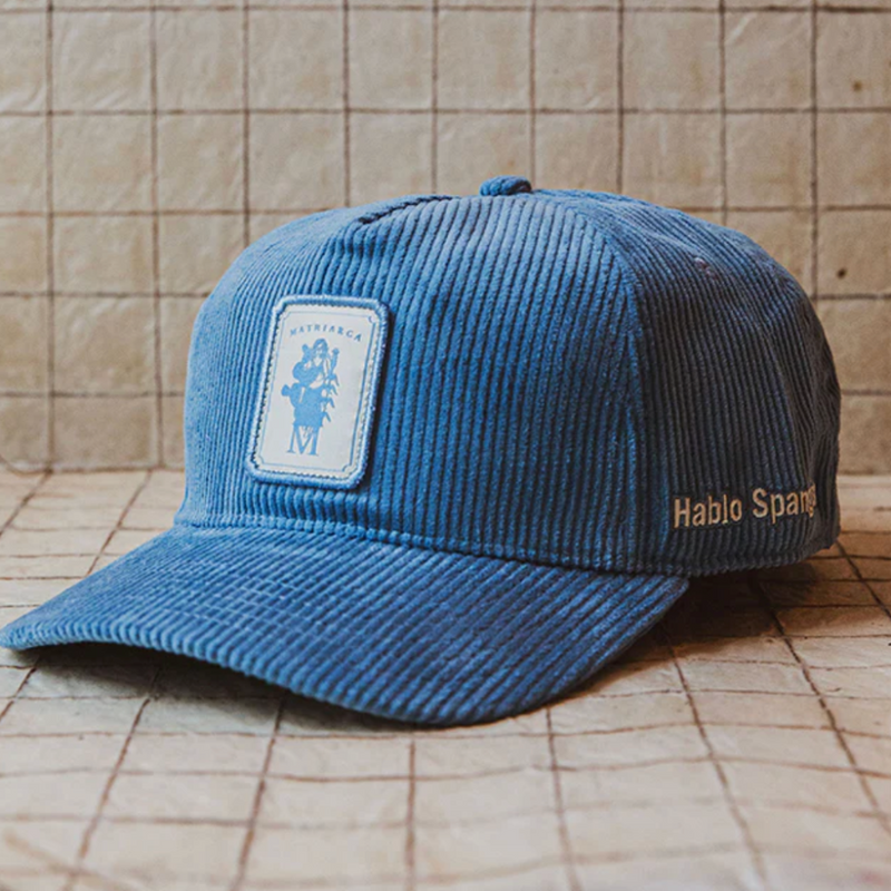 Hablo Spanglish Corduroy Hat | Blue Corduroy