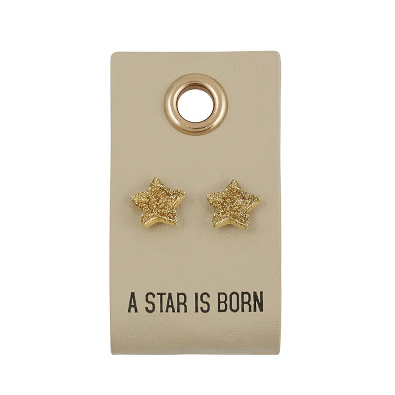 Leather Tag Earrings