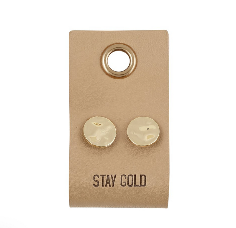 Leather Tag Earrings