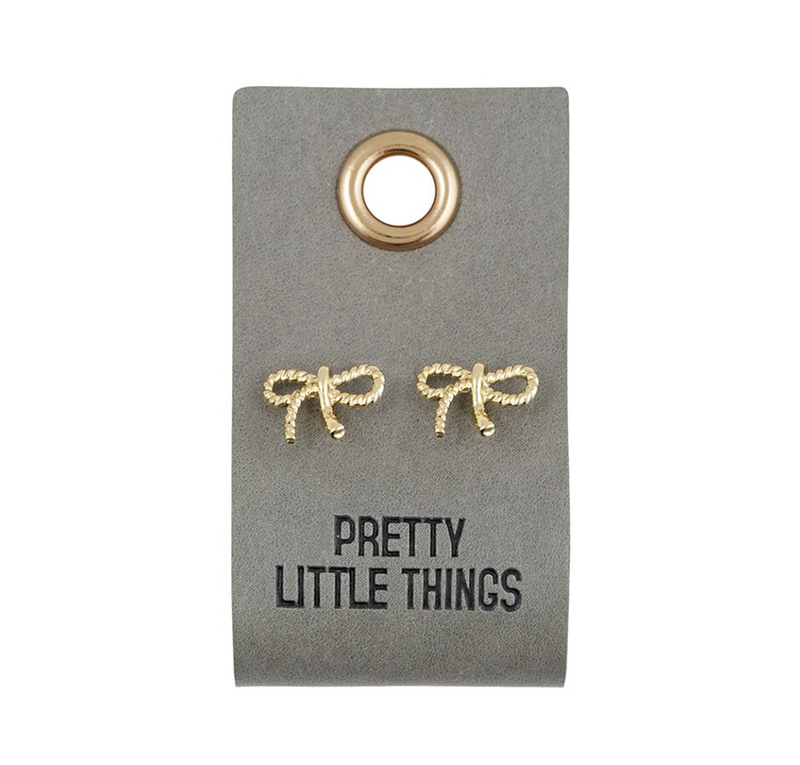 Leather Tag Earrings