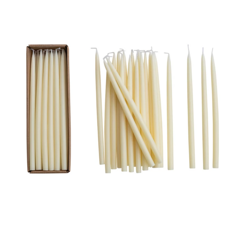 Unscented Thin Taper Candles in Box