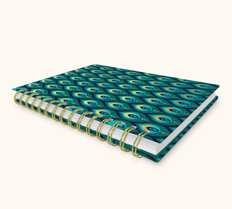 Cascading Plumes Oliver Notebook with Pen Pocket