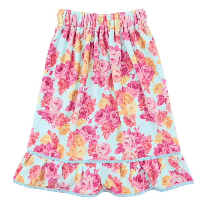 Spa Wrap | Spa Blue + Rose Floral