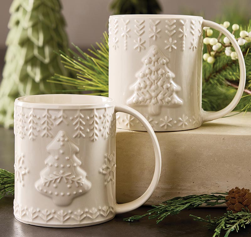 Embossed Holiday Mug