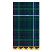 Scalloped Paper Guest Napkins - Plaid