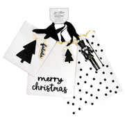 Ivory + Black Gift Bags Set of 3