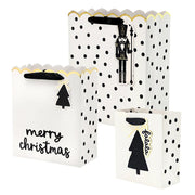 Ivory + Black Gift Bags Set of 3