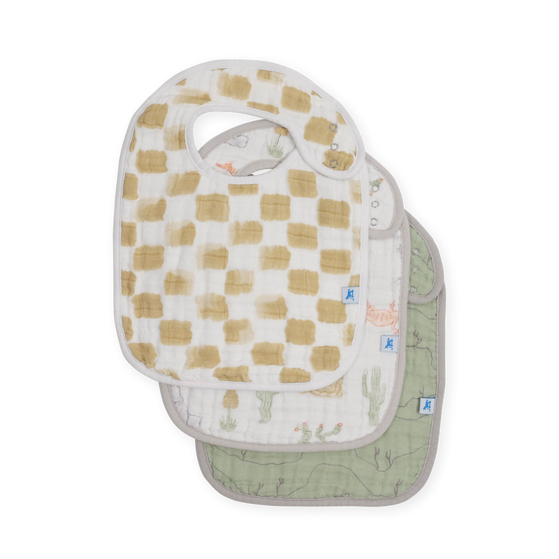 Cotton Muslin Classic Bib 3 Pack | Adobe Checker