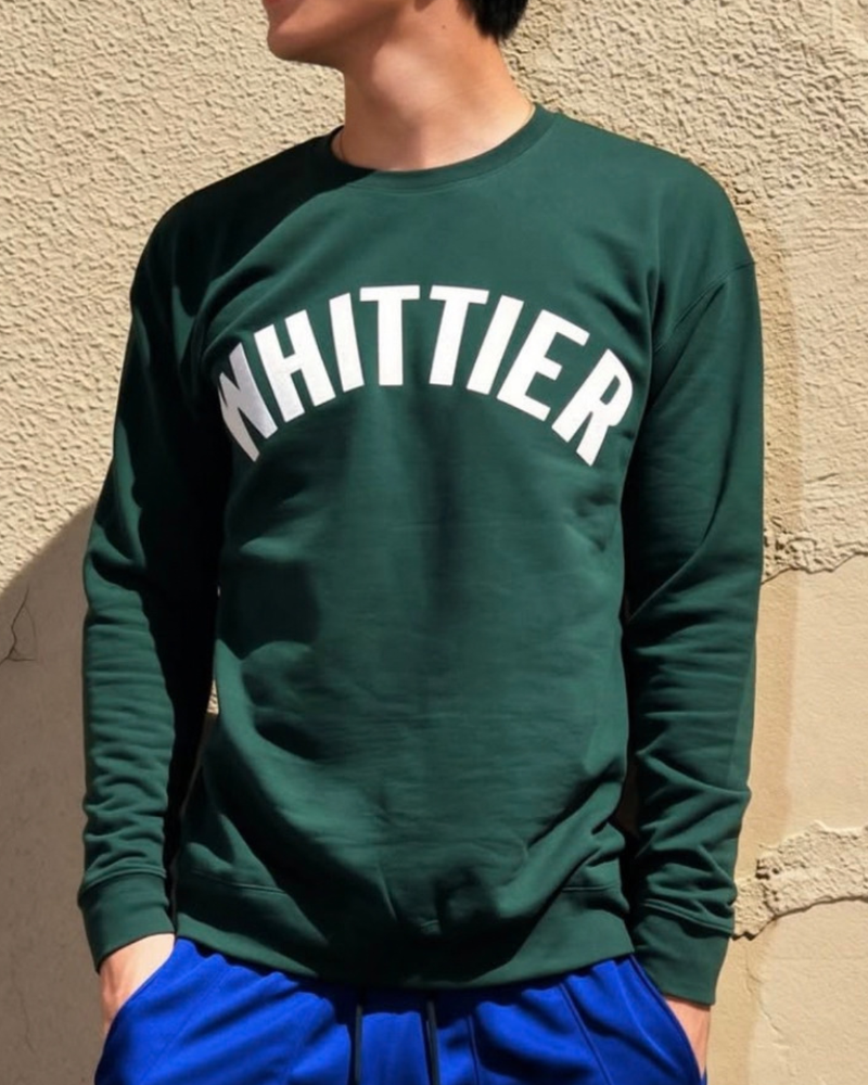 Whittier Letterman Felt Crewneck Sweatshirt
