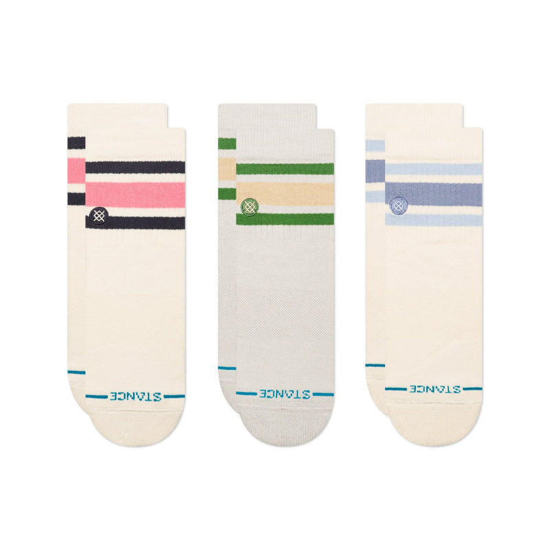 COTTON QUARTER MEDIUM CUSHION SOCKS 3 PACK
