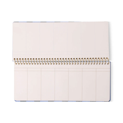 Color Block Weekly Planner Pad - Blue + Navy, interior weekly layout