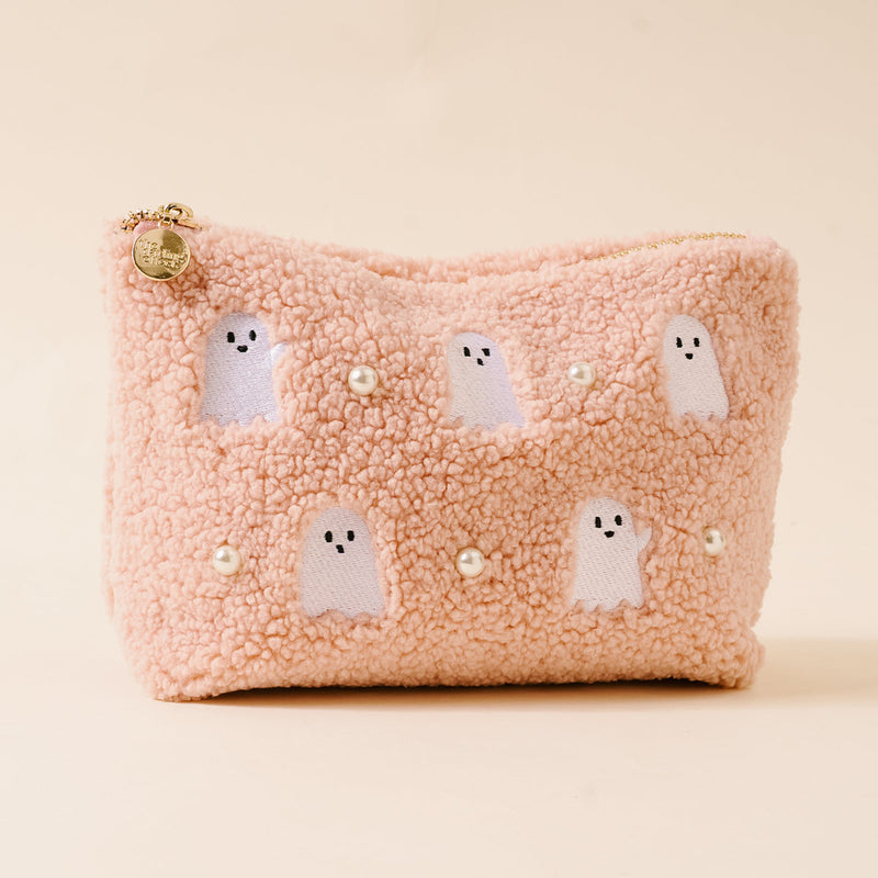 Teddy Pouch-Ghosts & Pearls