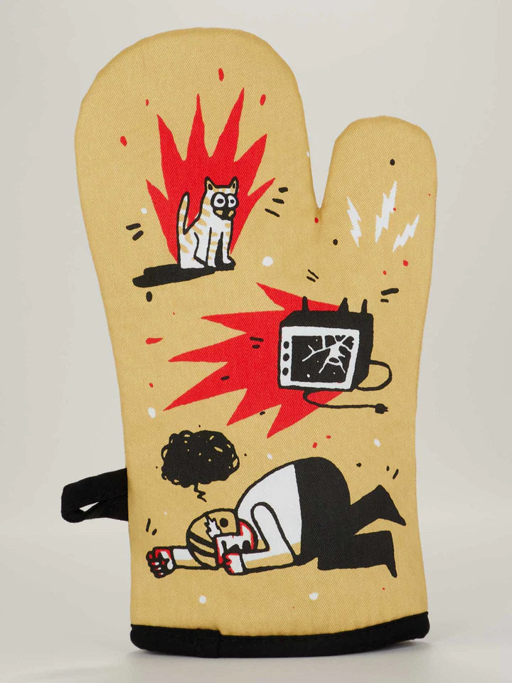 Yell At Football Oven Mitt