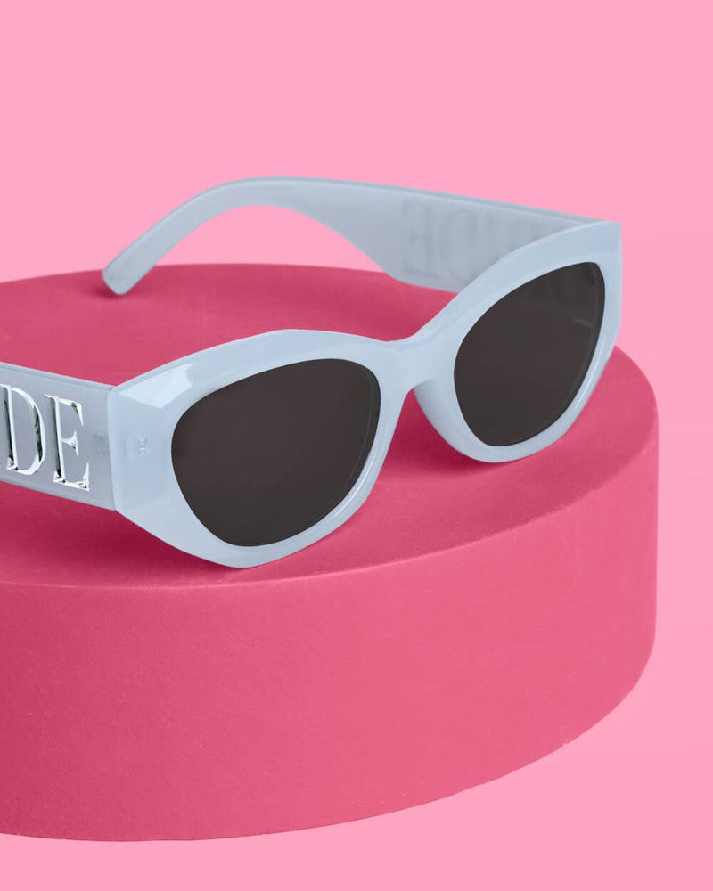 Blue Bride Sunglasses | bachelorette party bride sunnies