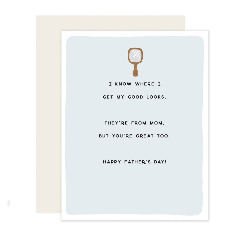 Good Looks | Funny Father'S Day Card