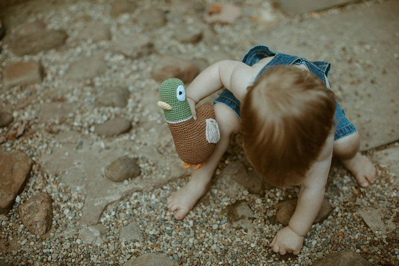 Handmade Mallard Duck Plush – Nursery Gift for Newborns