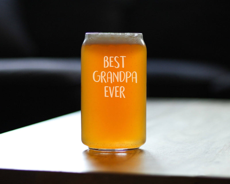 Best Grandpa Ever Beer Can Pint Glass - Father's Day Gifts
