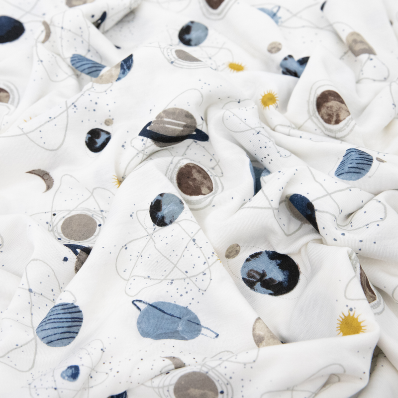 Stretch Knit Swaddle Blanket | Planets
