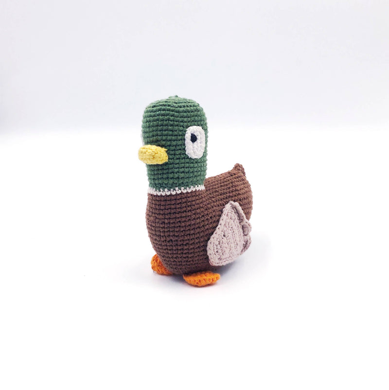 Handmade Mallard Duck Plush – Nursery Gift for Newborns