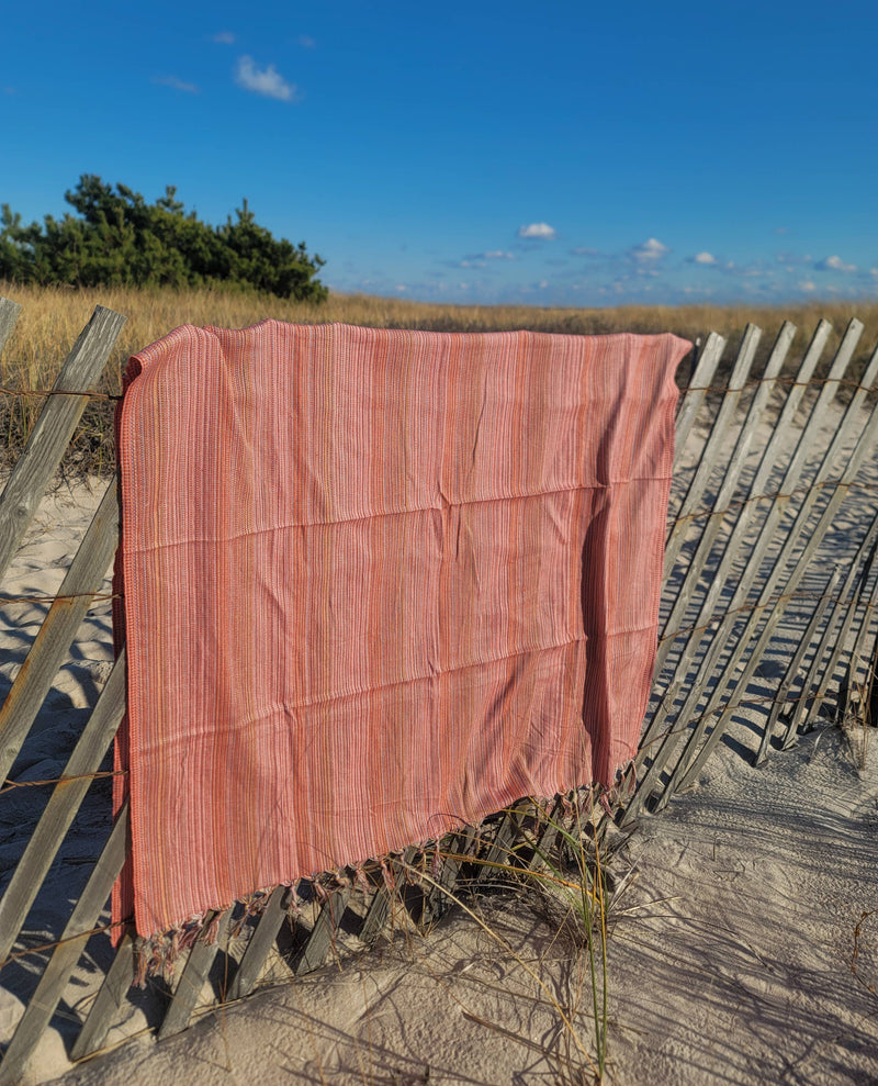 Rainbow Beach Towel | Turkish Towel | Sarong | Beach Wrap: Yellow