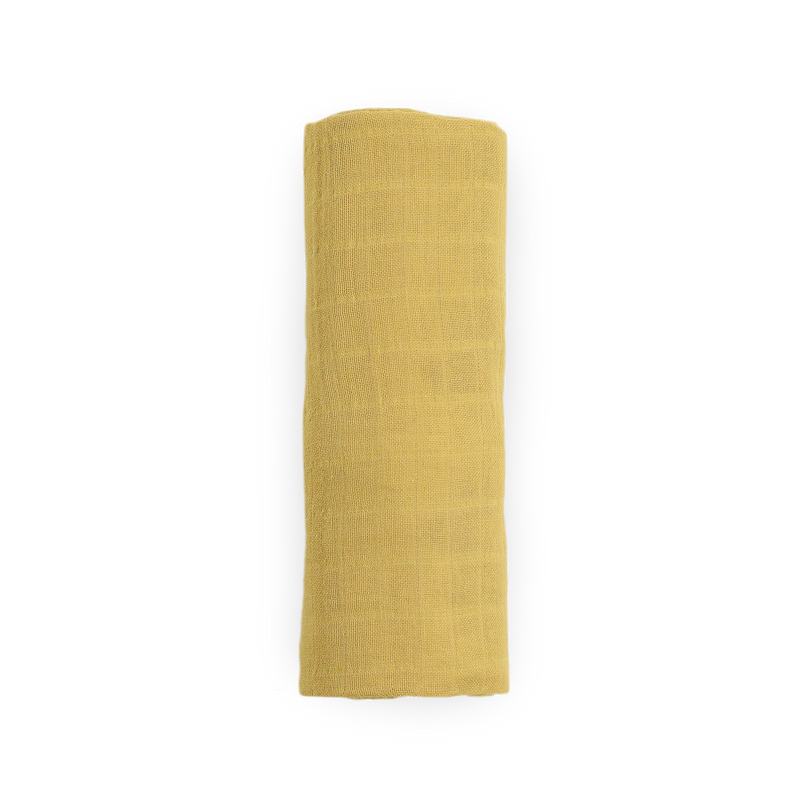 Organic Cotton Muslin Swaddle Blanket | Wheat