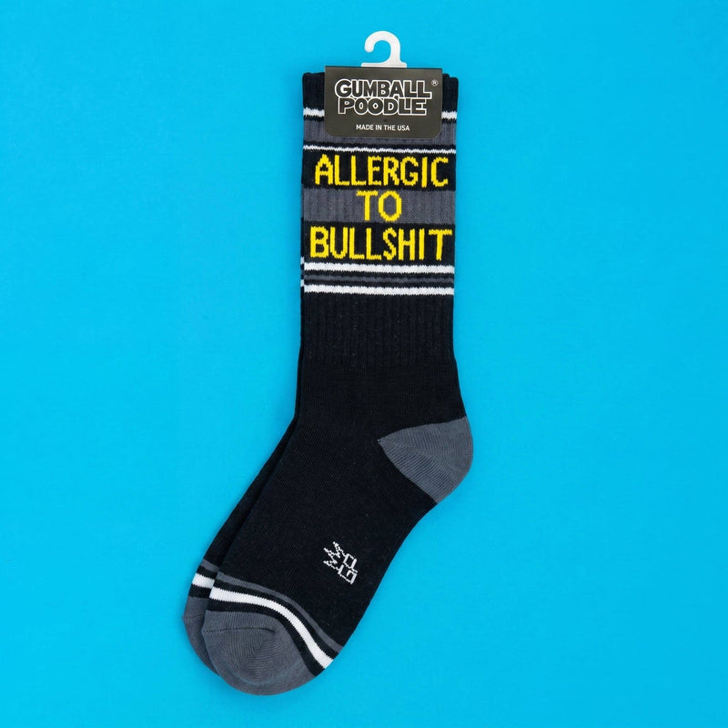 Allergic To Bullshit Gym Crew Socks