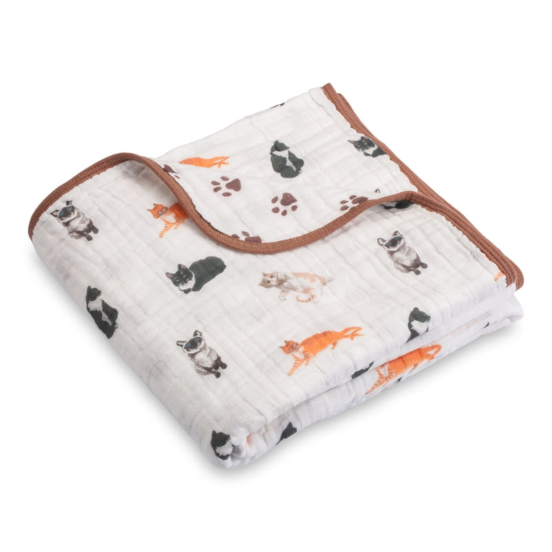 Here Kitty Kitty Baby Toddler Muslin Blanket