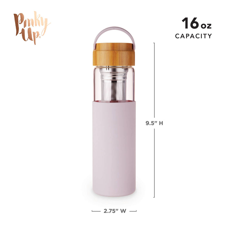 Dana™ Glass Travel Mug Infuser and Silicone Sleeve Lavender