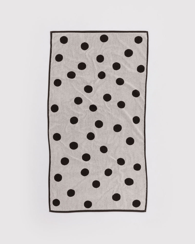 Bath Towel - Cream and Black Polka Dot | Fall 2026