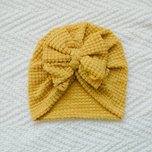 Cuddle Cozy Waffle Baby Bow Turban - LOCAL FIXTURE
