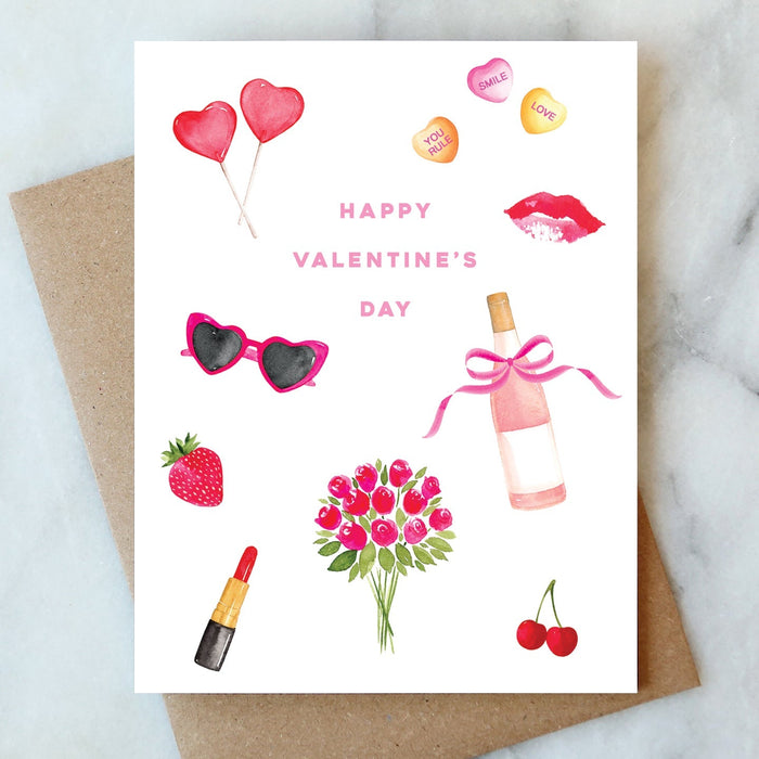 ABIGAIL JAYNE DESIGN CARDS Girly Icons Galentine's Day Card