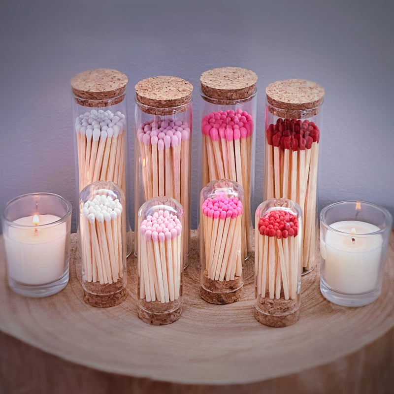 2" Matches + Mini Cloche - Cherry Red