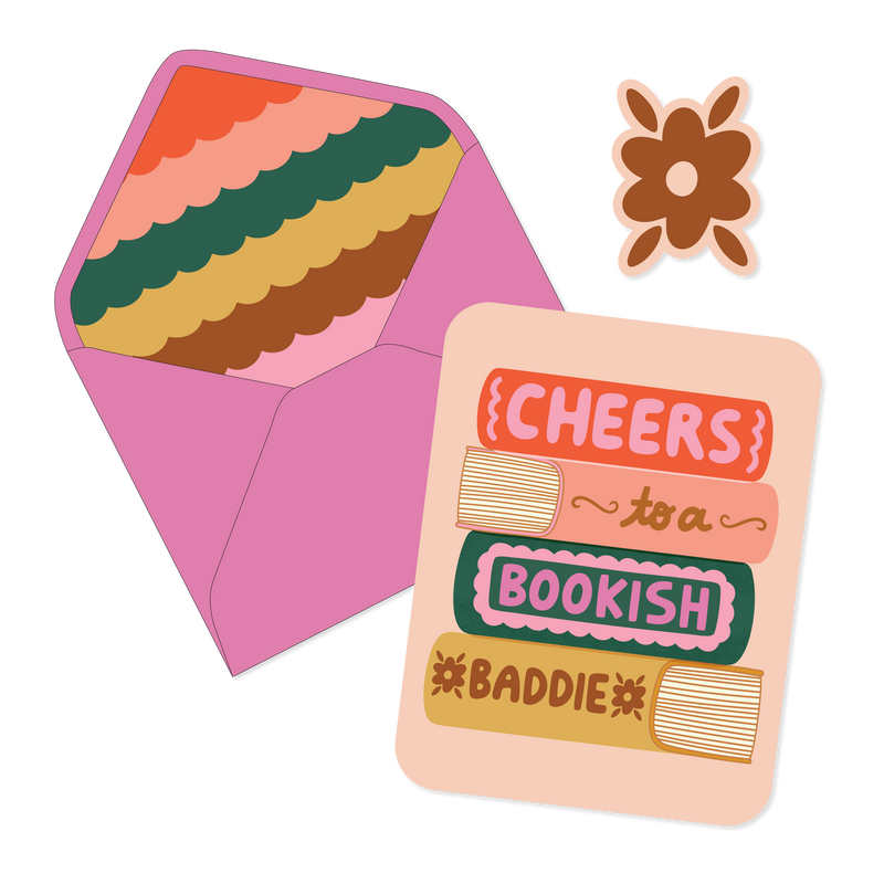 Cheers To A Bookish Baddie Card