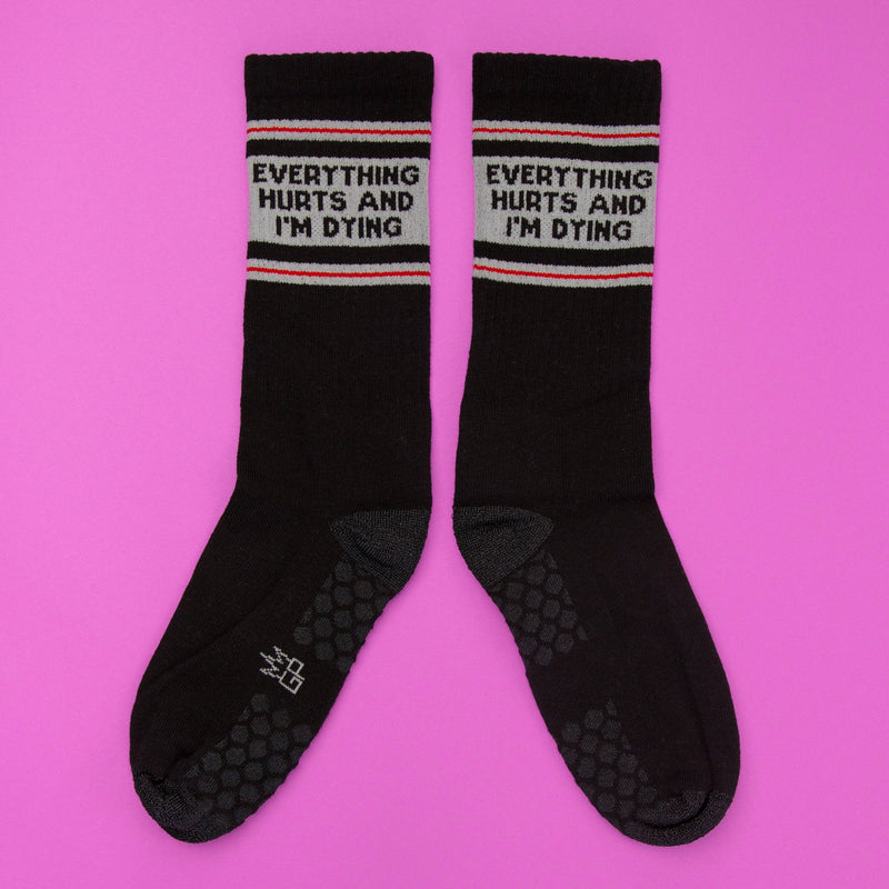 Everything Hurts And I'm Dying Grip Socks