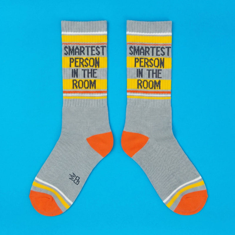 Smartest Person In The Room Gym Crew Socks