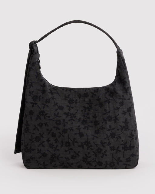 Nylon Shoulder Bag - Charcoal Ditsy Floral