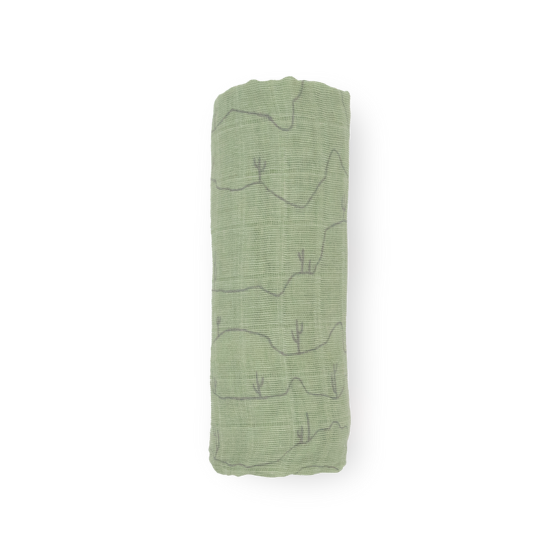 Cotton Muslin Swaddle Blanket | Cactus Lines