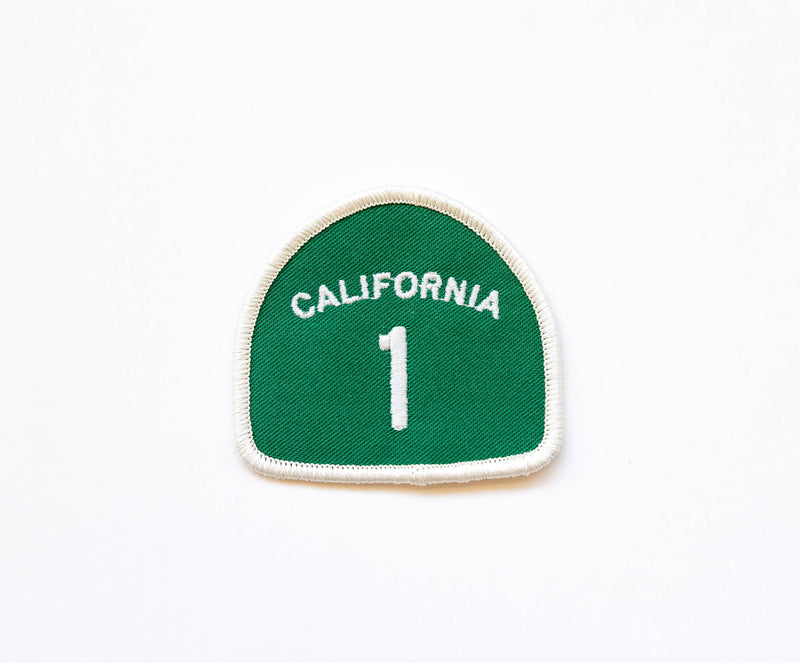 California Pacific Coast Highway 1 Embroidered Iron on Patch: Yes